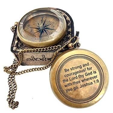 Imagem de God My Lord Guide Me Compass Presente religioso de fé | Presente de batismo perfeito celestial edificante, presente de comunhão, missionário, aniversário ou confirmação para cristãos católicos