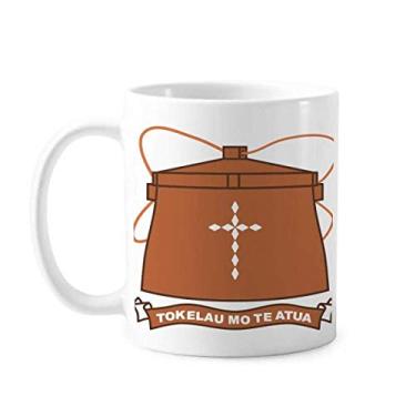 Imagem de Caneca Tokelau Oceania National Emblem Cerâmica Café Porcelana Utensílios de Mesa