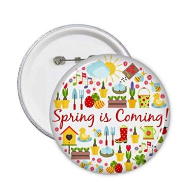 Imagem de Broche redondo de páscoa religião festival ovo pato broche emblema acessório decoração 5 peças