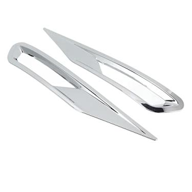 Imagem de Acabamento de moldura de luz de neblina, 2 peças capa de lâmpada de neblina anti-riscos não desbota resistente para carro