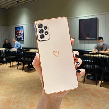 Imagem de Capa de telefone quadrada Love Heart para Samsung Galaxy A32 A 32 A52 A72 A 52 72 4G 5G A52S A53 A23 A33 A73 A12 Capa de silicone, AX Pink, para M32 4G