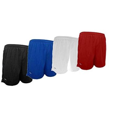 Imagem de Kit 4 shorts masculino Elite academia 38 ao 64 (Preto/Royal/Branco/Vermelho, EG3 (58/60))