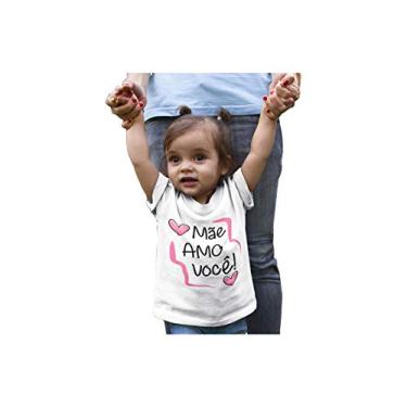 Imagem de Camiseta Mãe Amo Você Dia das Mães Tam. 02 Branca