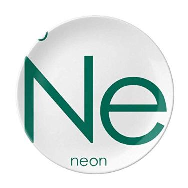 Imagem de Mesa de menstruação de elementos de química rara Gas Neon Placa decorativa Salver Porcelana Prato de jantar