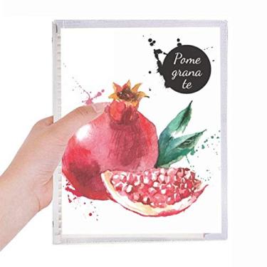 Imagem de Caderno de folhas soltas e saudáveis para aquarela Pamegranate Fruit Tasty Healthy Journal Stationery