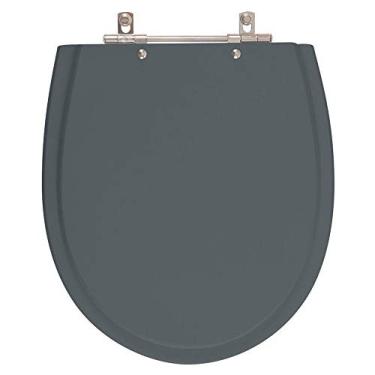 Imagem de Assento Sanitario Poliester com Amortecedor Polo Cinza Plus (cinza escuro) para Vaso Hervy