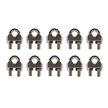 Imagem de 10 peças de braçadeiras de cabo, grampos de cabo de aço inoxidável TTZEZE braçadeira de corda de fio U parafuso sela, grampos de cabo, parafusos em U, prendedor de varal M6 (1/10.2 cm)