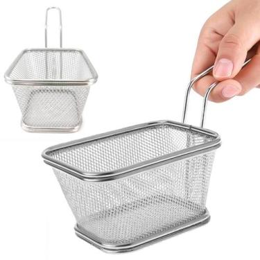 Imagem de Cesto Peneira Para Servir Fritura Em Inox Restaurantes - Uny