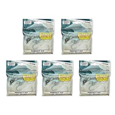 Imagem de 5 Packs Dragon Shield Inner Sleeve Sideloader Clear Standard Size 100 ct Card Sleeves Value Bundle!