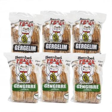 Imagem de Biscoito Sembei Misto Gergelim E Gengibre 6 Pacotes Phaza