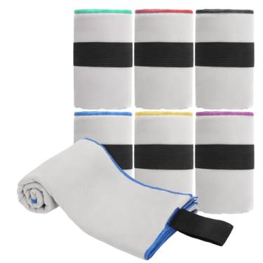 Imagem de Yaozoon Pacote com 6 toalhas de suor para treino, toalha de microfibra de secagem rápida, equipamento de ginástica masculino e feminino, equipamento de fitness para esportes, exercícios, tênis, ioga