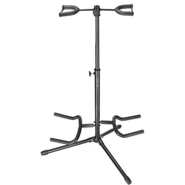 Imagem de Suporte Estante P/ 2 Instrumento Corda Violao Guitarra Baixo Cor Preto