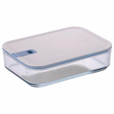 Imagem de Pote De Vidro Hermético Retangular - Tampa Com Alavanca - 2300ml - Perfect Seal - Neoflam