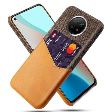 Imagem de Capa para Xiaomi Redmi Note 9 5G,Tela e tampa de couro PU,Antideslizante,360°cobertura completa à prova de choque com 1 slot de cartão atrás,Prevenção de queda-Brown