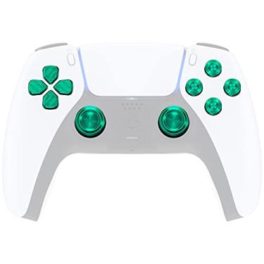 Imagem de eXtremeRate Botões Direcionais De Metal Verde Para Controle Ps5, Analógicos Alumínio Reposição Personalizados E Teclas Direção Ação - Sem