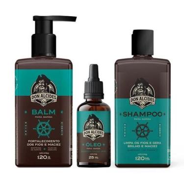 Imagem de Kit Shampoo Balm E Óleo Para Barba Don Alcides Calico Jack