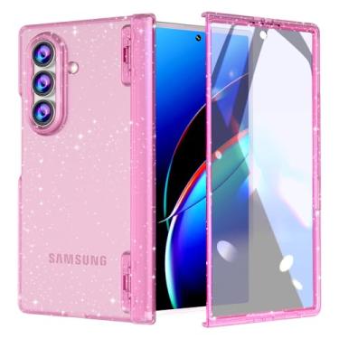 Imagem de FABSPARK Capa protetora de tela integrada para Samsung Galaxy Z Fold 7, proteção de dobradiça, brilhante, brilhante, transparente, transparente, slim fit, acrílico, rígido, PC para Samsung Z Fold 7