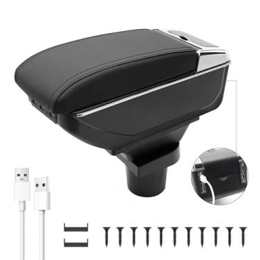 Imagem de YJYWZH Apoio De Braço Para Toyota Vitz 2006-2011, Acessórios Automotivos, Console Central Com 7 Usb, Organizador Camada Dupla Porta-Copos