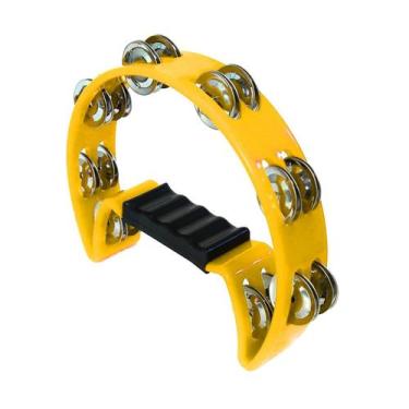 Imagem de Pandeiro Pandeirola Meia Lua Cajon Percussão AMARELO - MXT