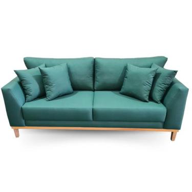 Imagem de Sofá Pierri Tecido Acquablock Impermeável Pé Base Madeira 200cm - 4R E