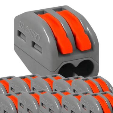 Imagem de Kit 50 conector de emenda automatico kv222-412 - 2 vias 0,08 a 4,0mm a