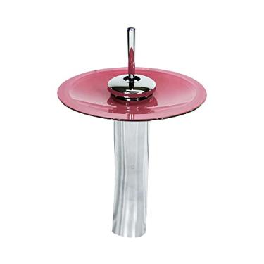 Imagem de TORNEIRA MONOCOMANDO DE VIDRO REDONDA ALTA ROSA