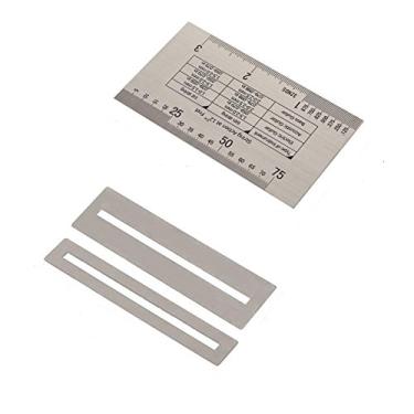 Imagem de Régua de ação de guitarra, ferramenta de calibre de corda de guitarra, régua de medição de ação de corda com conjunto de protetores de traste para guitarra e instrumentos de baixo protetor Trastes, medidor de ação de guitarra régua de ação