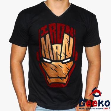 Imagem de Camiseta Homem De Ferro 100% Algodão Vingadores Geeko