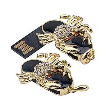 Imagem de 128 GB Metal Doze Constelações Forma USB Flash Drive USB 2.0 Stick USB Memory Stick Data Storage Pen Drives Flash Disk USB Drive U Stick Pen Drive (Cancer)