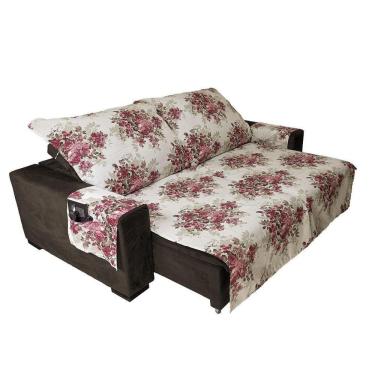 Imagem de Protetor De Sofa Retratil Estampado De Flores 1,80 X 2,40M