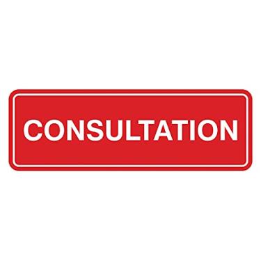 Imagem de Signs ByLITA Novo sinal de consulta padrão (vermelho) - grande