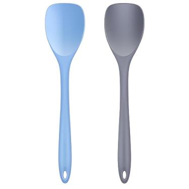 Imagem de Armrouns Silicone Spatula Spoon 2-Pack, Rubber Spoonula set Heat Resistant, Seamless Non-Stick Scrapers for Baking Mixing.