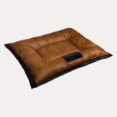 Imagem de Cama pet luxo impermeável   M  77 x 65 x 9 cm Peroba - Solo Pet 