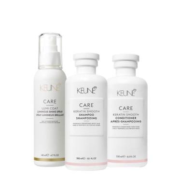 Imagem de Kit Keune Care Keratin Smooth Shampoo Condicionador e  Lumi Coat Final