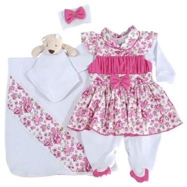 Imagem de Saída Maternidade Menina Charlote 05 Peças Roupas de Bebê - Maria's Ba