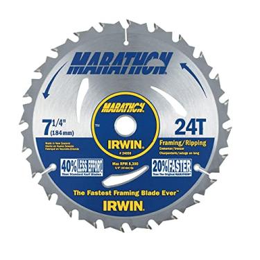 Imagem de IRWIN Tools Lâmina de serra circular com fio de carboneto MARATHON, 18 cm, 24T (24030)