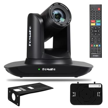 Imagem de FoMaKo Câmera HDMI PTZ de rastreamento automático AI, zoom óptico de 30x, câmera HDMI IP USB3.0 para cultos religiosos, educação, PoE 1080P60 FMK30UH-B, cor preta
