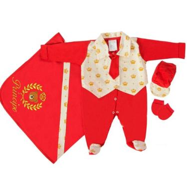 Imagem de Saída Maternidade Bordada para Bebê Menino com Colete - AVM Enxovais, 