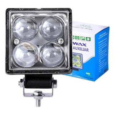Imagem de Farol Milha Auxiliar 4led 12w 9v36v Oval Quadrado 6500k - Briwax