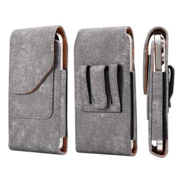 Imagem de Capa de coldre vertical para celular cowboy capa magnética para Google Pixel 9 Pro XL iPhone 16 Pro Max Samsung Galaxy A06 A05 A16 Moto G Play 2024 Moto G 5G 2025 (cinza, GG)