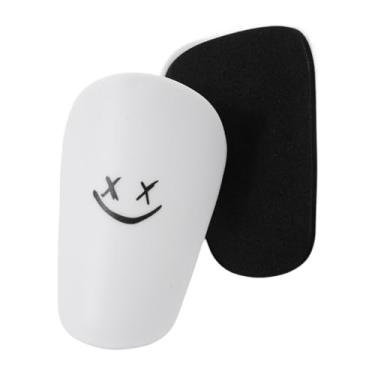 Imagem de simhoa 2 peças mini caneleiras de futebol equipamento de proteção de futebol crianças adultos leve proteção de perna protetor para áreas externas, White S 10cmx6cm