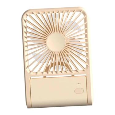 Imagem de Ｂｅｓｇａ Ventilador de mesa pequeno portátil multiuso com 3 velocidades ajustáveis, ventilador pessoal para mesa, carro, viagens, escritório, ambientes, Amarelo