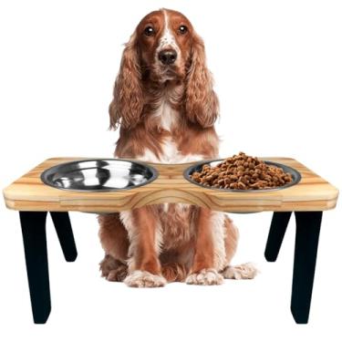 Imagem de Comedouro Bebedor Alto Duplo Gato Cachorro Tigela Inox Tam P