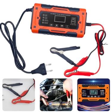 Imagem de Carregador de Bateria 12v Inteligente com Display informativo Para Carro, Moto, Caminhao – Bivolt com Proteção Contra Super Aquecimento, Sobrecarga Curto Cirquito - Linha Premium