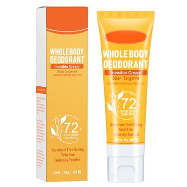 Imagem de Wenrny Desodorante Corporal Feminino, Controle De Odores Por 72 Horas, Em Creme Invisível, Masculino E Proteção O Dia Todo, Sem Alumínio, 85 G (Tangerina Pura)