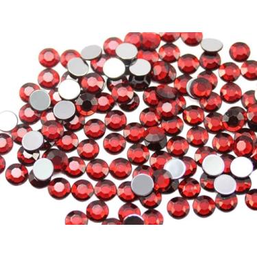 Imagem de Allstarco 1000PCS 4,5 mm SS20 Strass de acrílico com parte traseira plana a granel/atacado vermelho de grau profissional SS20-1K-20