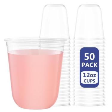Imagem de Copos de vinho descartáveis WELLIFE 350ml de plástico transparente 50 