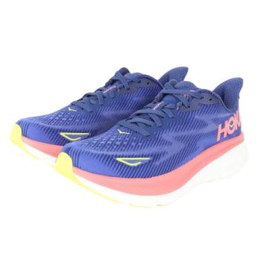 Imagem de HOKA ONE ONE Clifton 9 Tênis feminino, Coral, céu noturno, 41 1/3 EU