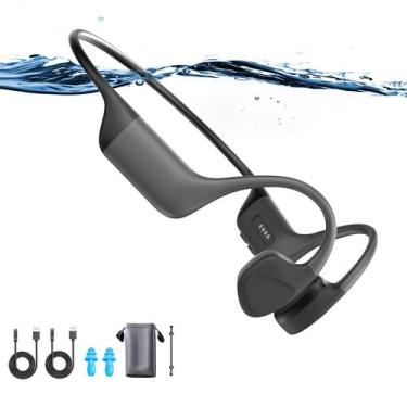 Imagem de Fones de ouvido de condução óssea para natação IPX8 à prova d'água Blu