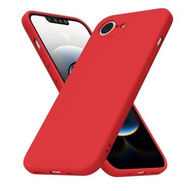 Imagem de uvcoat Capa de silicone para iPhone 16e, capa fina e fina de gel de borracha macia para mulheres e meninas, linda capa de telefone TPU fosco com proteção total da câmera, design simples minimalista